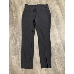 Women's Charcoal Gray Stretch Slim Ankle Pants Medium Pull On Work Trousers